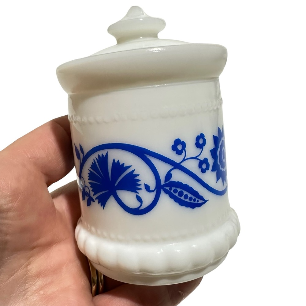 Mini Milk Glass Container